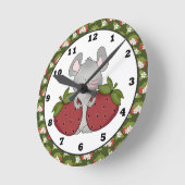 Ronde Horloge de la cuisine de fraise (Angle)