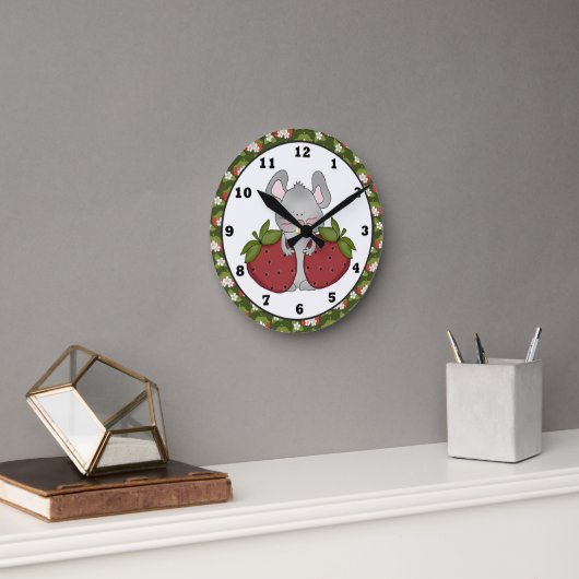Ronde Horloge de la cuisine de fraise (Bureau)