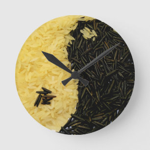 Ronde Horloge de la cuisine du riz Yin Yang