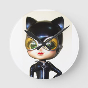 RONDE HORLOGE DE LA DAME CAT CUTE
