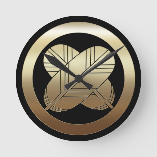 Ronde horloge de la famille asano kamon (Recto)