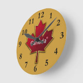 Ronde Horloge de la feuille d'érable du Canada (Angle)