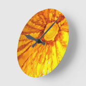 Ronde Horloge de la paroi du soleil de Tangerine (Angle)