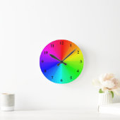 Ronde Horloge de la roue couleur (Maison)