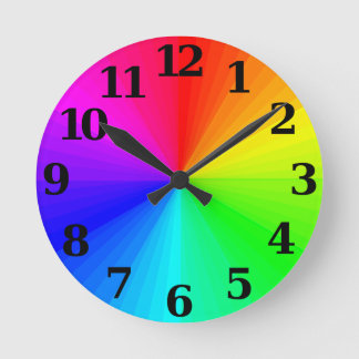 Ronde Horloge de la roue de couleur - grand nombre