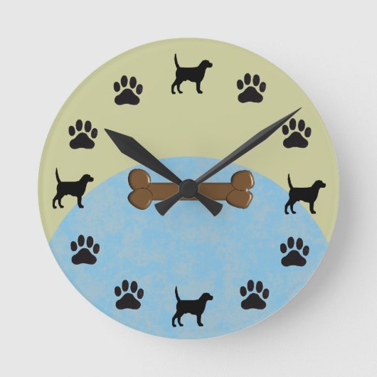 Ronde Horloge de labrador retriever (Recto)