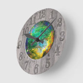 Ronde Horloge de l'arbre à bois (Angle)