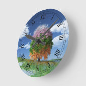 Ronde Horloge de l'arbre de saison (Angle)