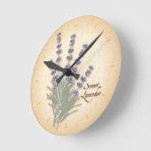 Ronde Horloge de lavande douce (Angle)