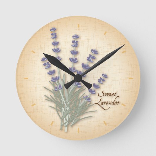 Ronde Horloge de lavande douce (Recto)