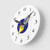 RONDE HORLOGE DE L'ESPACESHIP DE ROCKETSHIP (Angle)