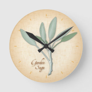 Ronde Horloge de l'herbe Garden Sage