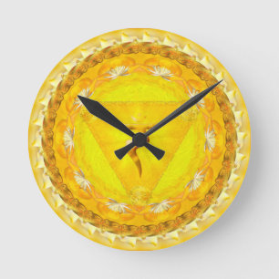 Ronde Horloge de Manipura - mandala d'or