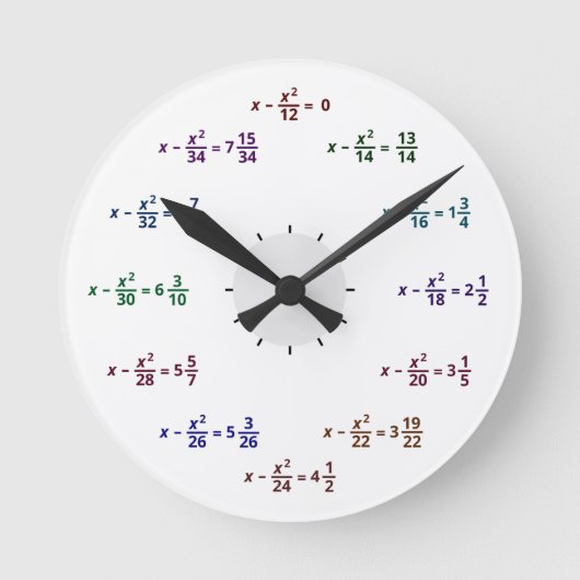 Ronde Horloge de maths (AM-PM) (Recto)