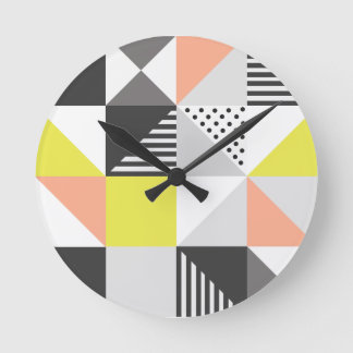 Ronde Horloge de motif de style de Scandi