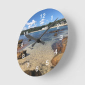 Ronde Horloge de mur d'eau tropicale (Angle)