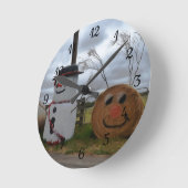 Ronde Horloge de Noël d'une ferme (Angle)
