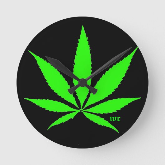 Ronde horloge de pakalolo de weedcore (Recto)