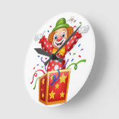 Ronde horloge de paroi avec clown (Angle)