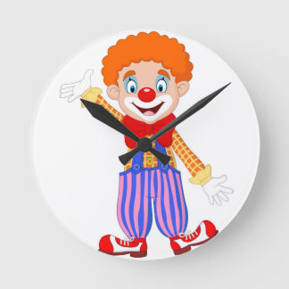 Ronde horloge de paroi avec clown