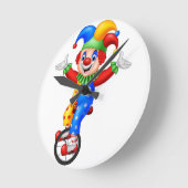 Ronde horloge de paroi avec clown (Angle)