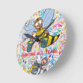 Ronde Horloge de peinture de bourdon (Angle)