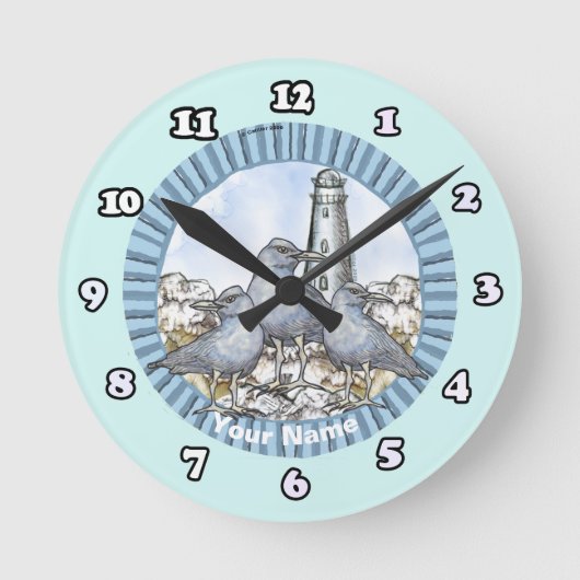 Ronde Horloge de phare guide de mouettes (Recto)