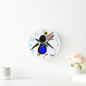 Ronde Horloge de pingouin Abstraite (Maison)