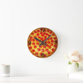 Ronde Horloge de pizza de pepperoni (Maison)