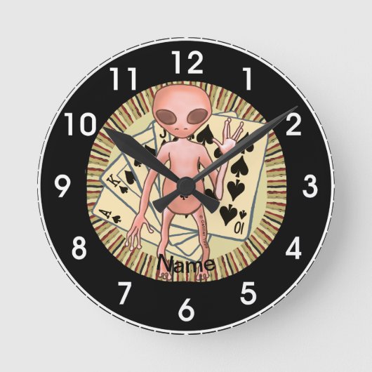Ronde Horloge de poker Alien (Recto)