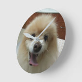 Ronde Horloge de Pomeranian (Angle)