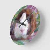 Ronde horloge de porc de Guinée (Angle)