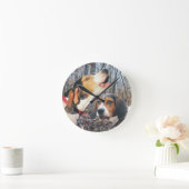 Ronde Horloge de région boisée de Coonhound de marcheur (Maison)