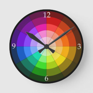 Ronde Horloge de roue de couleur
