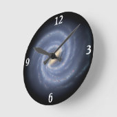 Ronde Horloge de spirale de manière laiteuse (Angle)