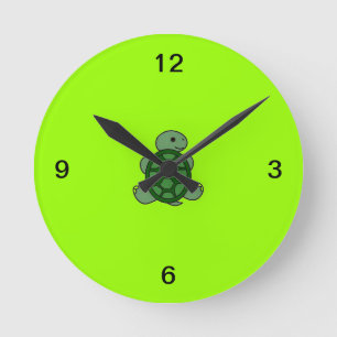 Ronde horloge de tortue