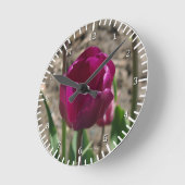 Ronde Horloge de Tulipe pourpre (Angle)