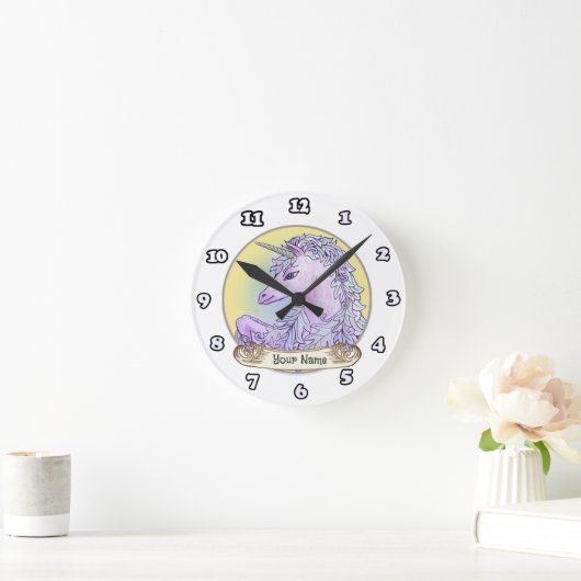 Ronde Horloge de Violet Unicorne (Maison)