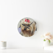 Ronde Horloge de Yorkshire Terrier (Maison)