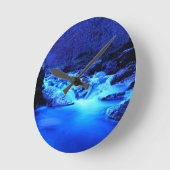 Ronde horloge d'eau bleue (Angle)