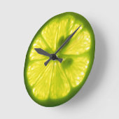 Ronde Horloge délicieuse de citron vert (Angle)