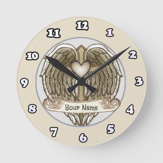 Ronde Horloge des ailes Cross Heart (Recto)