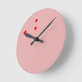 Ronde Horloge des Coeurs rouges (Angle)