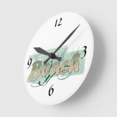 Ronde Horloge des couleurs de plage (Angle)