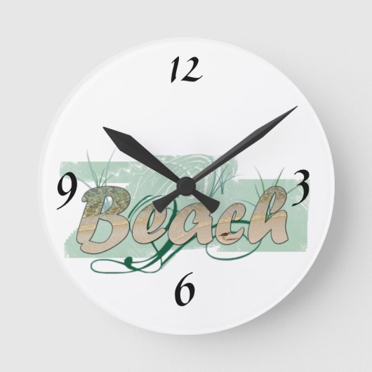 Ronde Horloge des couleurs de plage (Recto)