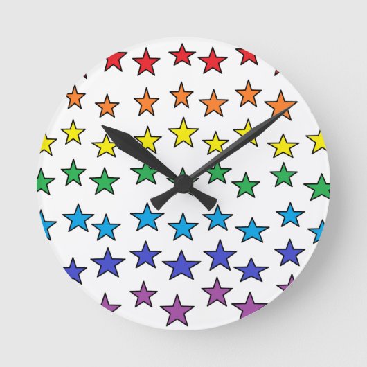 Ronde Horloge des étoiles colorées (Recto)