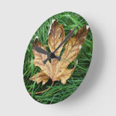 Ronde Horloge des feuilles d'automne (Angle)