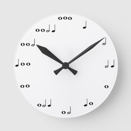 Ronde Horloge des notes musicales (Recto)