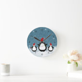 Ronde Horloge des pingouins de Noël (Maison)