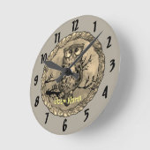 Ronde Horloge des yeux de hibou (Angle)
